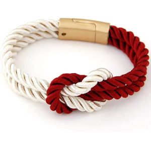Cupimatch Men's Leather Bracelet, Stainless Steel Braided