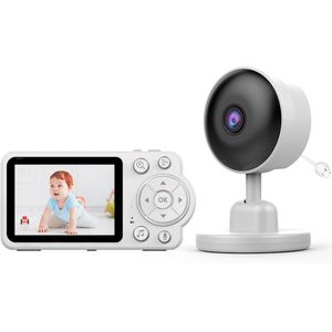 TKMARS Babyfoon met Camera - 2,8 inch scherm - HD infrarood nachtzicht - DSP videoherkenning - voederalarmherinnering - temperatuurdetectiealarm - slaapliedjefunctie - Tweewegintercom