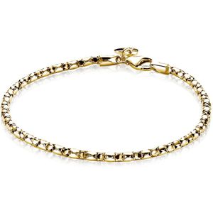 Zinzi geelgoud verguld zilveren fantasie armband 17-19cm ZIA1129G