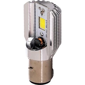 TLVX H6 BA20D LED Lamp - LED Verlichting - Piaggio - Koplamp - Dimlicht - Grootlicht - Auto - Scooter - Motor - Motorfiet - BA20D - 12V - 7 Watt Vervanger - 1000 Lumen - 6000 K - Universeel