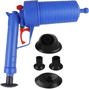 Buisreiniger met 4 rubberen adapters voor het verwijderen van buisverstoppingen in toilet, douche, wastafel en keuken