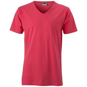 James and Nicholson Heren Slim Fit V Hals T-Shirt (Lichte bes)