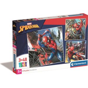 Clementoni Supercolor – Spiderman-Puzzel – Marvel Legpuzzel – 3-in-1 Puzzel – Kinderen 5+ jaar
