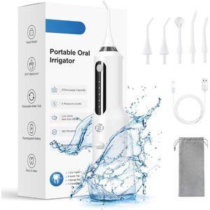 Equivera Waterflosser - Monddouche - Elektrisch Flosapperaat - Water Flosser - Waterflosser Draadloos - Water Flosser Draadloos - Draadloos en Oplaadbaar - Must have voor uw hygiëne!