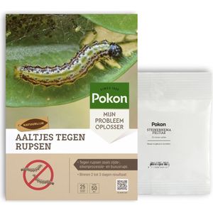 Pokon Aaltjes tegen Rupsen - 25 miljoen aaltjes voor 50m² - Buxusrups Bestrijdingmiddel - Natuurlijke bestrijding tegen rupsen zoals zijde-, eikenprocessie- en buxusrups - Binnen 2 tot 3 dagen resultaat
