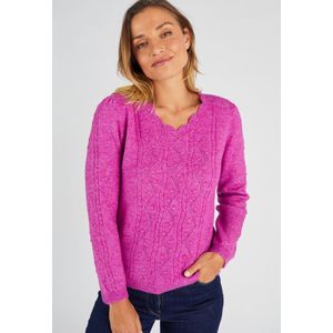 Damart - Trui tricot met siersteek Thermolactyl - Vrouwen - Violet - L