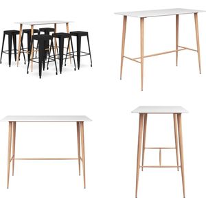 vidaXL 7-delige Barset wit en zwart - Barset - Barsets - Bar Set - Bar Sets