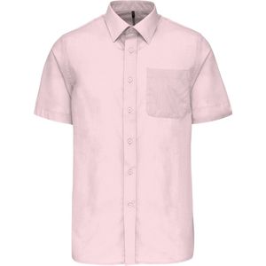 Kariban Overhemd in onderhoudsvriendelijk polykatoen-popeline korte mouwen heren K551 - Pale Pink - 6XL