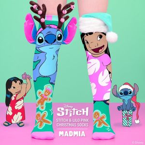 Stitch Sokken - Kerst Sokken - Disney - Lilo en stitch - Hoge Sokken - One Size
