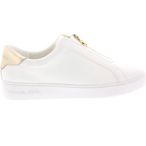 Dames Sneakers Michael Kors Keaton Zip Slip On Pale Gold Wit - Maat 40