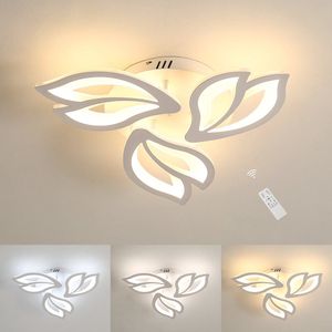 Delaveek-3 Lotus Moderne LED Plafondlamp - Dimbaar - Creatief bloemblaadjesontwerp - 30W 3000LM - Acryl