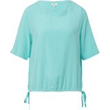 s.Oliver - Blouseshirt - Mintgroen - Effen - Halve Mouw