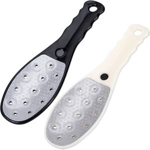 Gsedaox-Eeltverwijderaar-Set Van 2-Voetvijl-Eeltvijl-Pedicure-Eeltrasp-Voetverzorging-Dubbelzijdige-Zwart + Beige