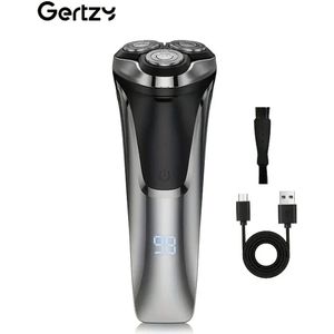 2in1 Gertzy Scheerapparaat - Digitale 3koppen Body Shaver + Precisie/Baardtrimmer - Usb-Oplaadbare 2in1 Shaver - Perfecte Reiseditie + Reisslot - Ultieme Lichaamshaar Verzorging - Zilver