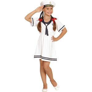 Wit matrozen pak voor meisjes  - Verkleedkleding - 92