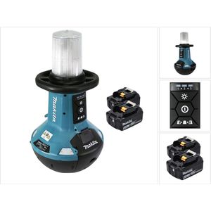 Makita DML 810 M Oplaadbare LED schijnwerper 18 / 36 V ( 2 x 18 V ) 5500 lm IP54 + 2x oplaadbare batterij 4.0 Ah - zonder lader