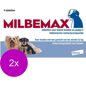 Milbemax Pup & Hond - Anti wormenmiddel - 2 x 4 tab 0.5 Tot 10 Kg
