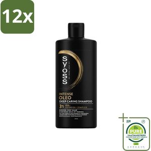 SYOSS - Oleo - Shampoo - Langdurige Styling - 440ml - Voordeelverpakking - 12 stuks - Haarverzorging - Droog haar