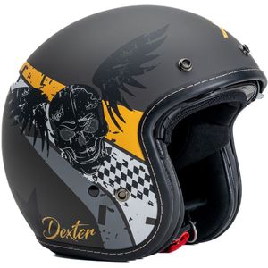 Motor Jet Jethelm ELEMENT SCHILDER Grijs mat L van MOTOBLOUZ