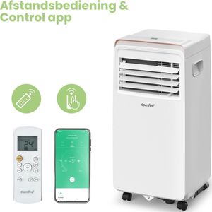 Comfee 3-in-1 Smart Mobiele Airco - Ventilator - Luchtontvochtiger - Te Bedienen via App - Spraakbesturing - 7000 BTU/h Voor Kamer Van 68m³ - Inclusief Raamafdichtingskit - Geen Verwarmfunctie