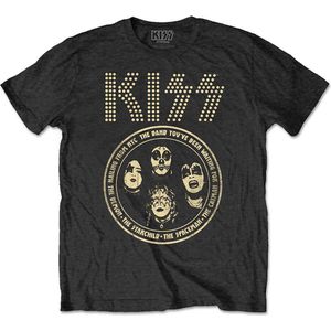 Kiss - Band Circle Heren T-shirt - L - Zwart