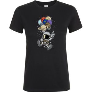 Klere-Zooi - Balloon Astronaut - Dames T-Shirt - 4XL
