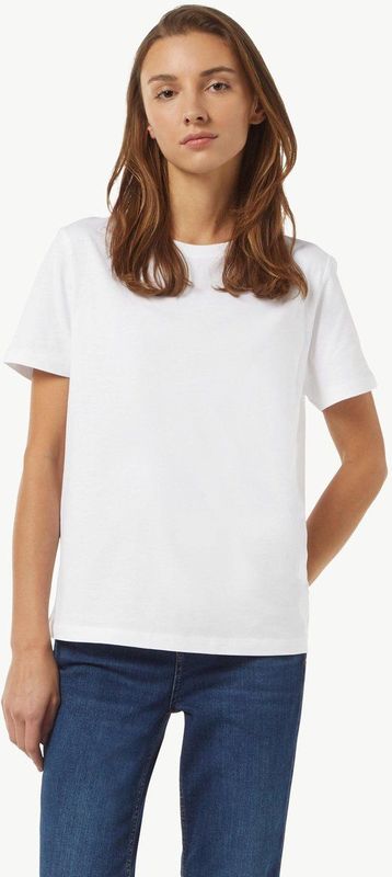 comma casual identity - T-shirt - Wit - Regular Fit - Korte Mouwen