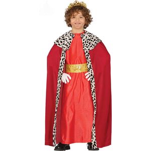 Koning mantel rood verkleedkostuum voor kinderen 140/152