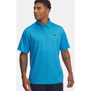 Under Armour Heren Matchplay Printed Polo Ether Blue