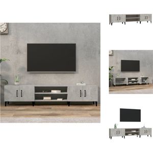 vidaXL TV-Kast - TV-Meubel Betongrijs - 180 x 31.5 x 40 cm (L x B x H) - Kast