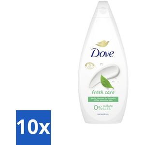 10 x Dove Douchecrème - Fresh Care - 720 ml - Voeding - Droge Huid - Vegan - Duurzaam - Biologisch Afbreekbaar