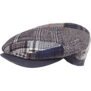 Horka Pet Tweet Patchwork Wol/leer Heren Blauw Maat 58