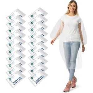 Doorzichtige regenponcho - waterdichte regencape - lichtgewicht en transparant