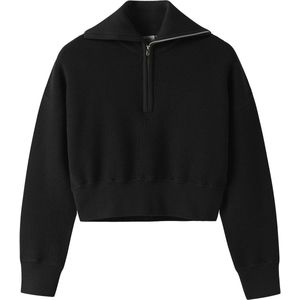 Name It - Nkflisen Ls Short Knit - Gebreide Trui - Zwart - Kinderen