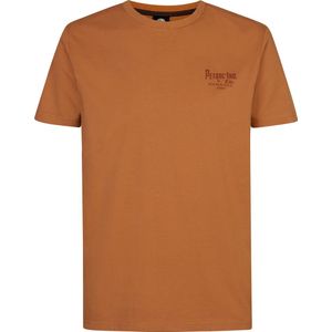 Petrol Industries - Heren Logo T-shirt Ezekiel - Bruin - Maat L