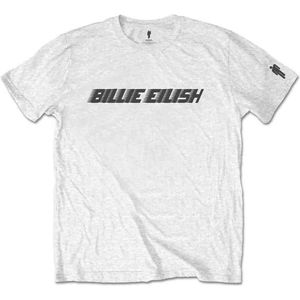 Billie Eilish - Black Racer Logo Kinder T-shirt - Kids tm 10 jaar - Wit