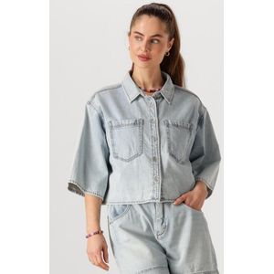 Circle Of Trust Mae Denim Blouse Dames - Jurken - Lichtblauw - Maat XL
