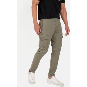 camel active Tapered Fit Cargo met afneembare broekspijpen - Maat menswear-38/30 - Kaki