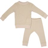 Lodger Babypyjama maat 74 - Elastisch - Katoen - Tweedelig - 6-9M - Creme