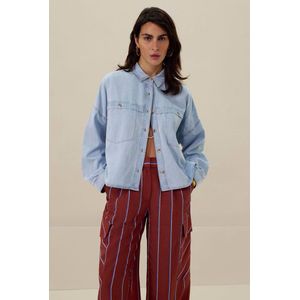 Sissy-Boy - Cropped Denim Blouse - Lichtblauw