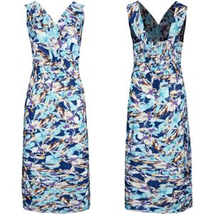 Fine Woman - Zomerjurk - One Size - Blauw - Bruin -