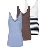 Felix Hardy - Tricot Zomer Tops - Babyblauw - 3 Pack - Dames
