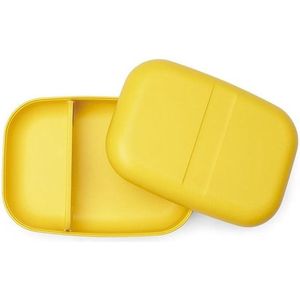 Ekobo GO Bento Lunchbox Bamboevezel Rechthoekig - 19x14x6,5 cm - Lemon