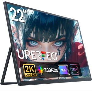 UPERFECT - T01 - Draagbare Monitor - 22 inch - 2K IPS - 100% sRGB - USB-C Opladen