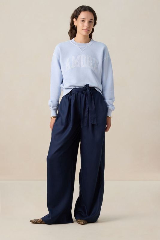 Sissy-Boy - Lichtblauwe sweater met artwork