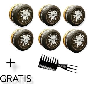 Haar Wax Mannen - Hair Wax -  Haar Spider Wax - MR>REBEL Haar Sider Wax (6 Stuks + Een Styling Kam Gratis) 900 ML