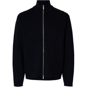 Selected Homme - SLHTELLER FN RELAXED ZIP CARDIGAN - Blauw - Heren Cardigan