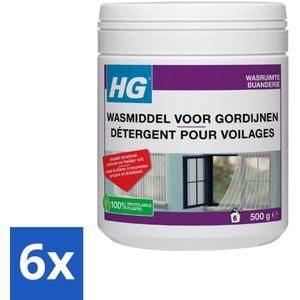 HG Wasmiddel Voor Gordijnen 500 gr - Voordeelverpakking - 6 stuks