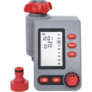 vidaXL Digitale Watertimer - Enkele Uitgang Digitale Watertimer - Tuinslang Timer - Automatische Waterpomp - Programmabele Watertimer - Waterbesparende Timer