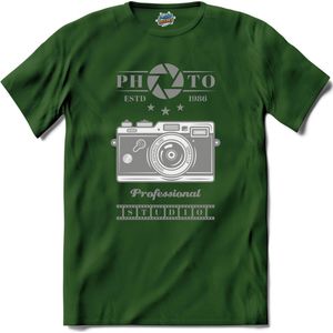 Foto Camera 1986 | Fotografie - Camera - Photography - T-Shirt - Unisex - Bottle Groen - Maat XXL